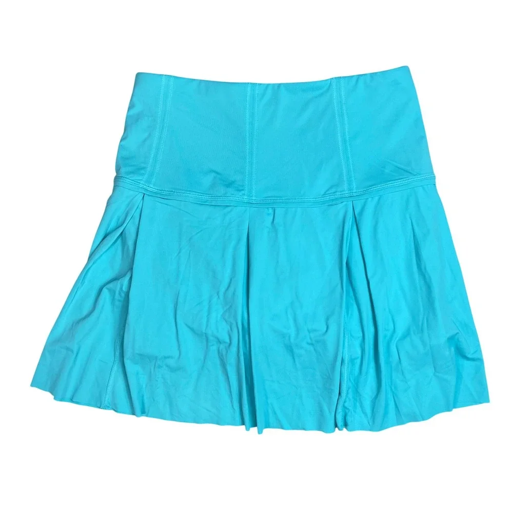 BOSSI‎ GIRL Ashby Skirt Turquoise Blue Pleated Athletic Tennis Golf Skort Medium
